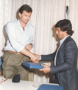  Giacinto Facchetti a Tropea in occasione dell'inaugurazione del club nerazzurro con il Presidente Gregorio Scid