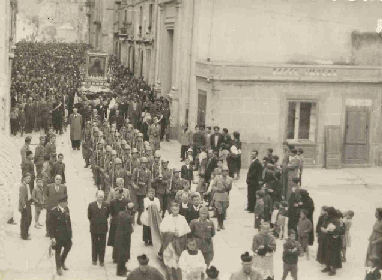 La solenne processione del Quadro della Madonna di Romania del 1943